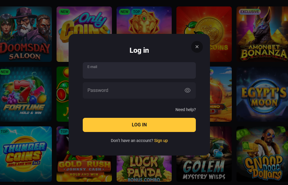 amonbet login online